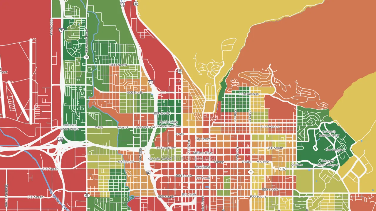 Capitol Hill, Salt Lake City, UT Map of Arson Rates