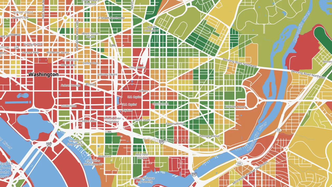 Capitol Hill, Washington, DC Map of Arson Rates