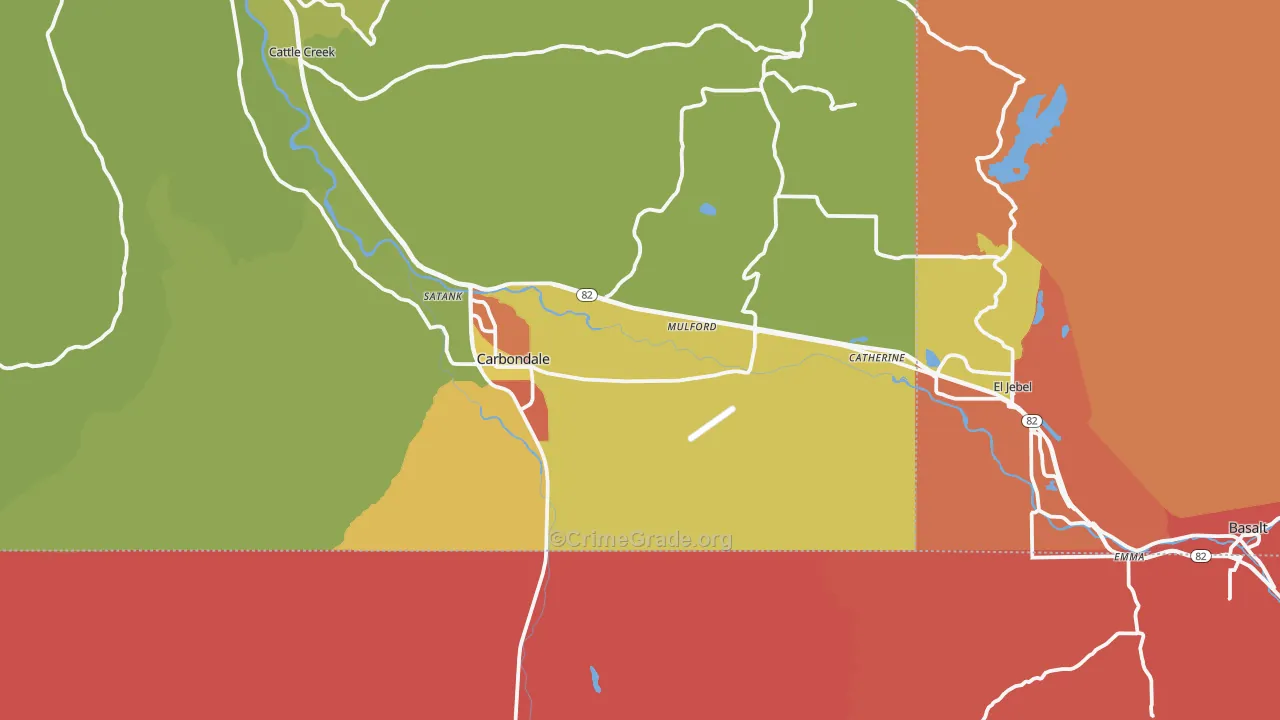 Carbondale, CO Map of Arson Rates