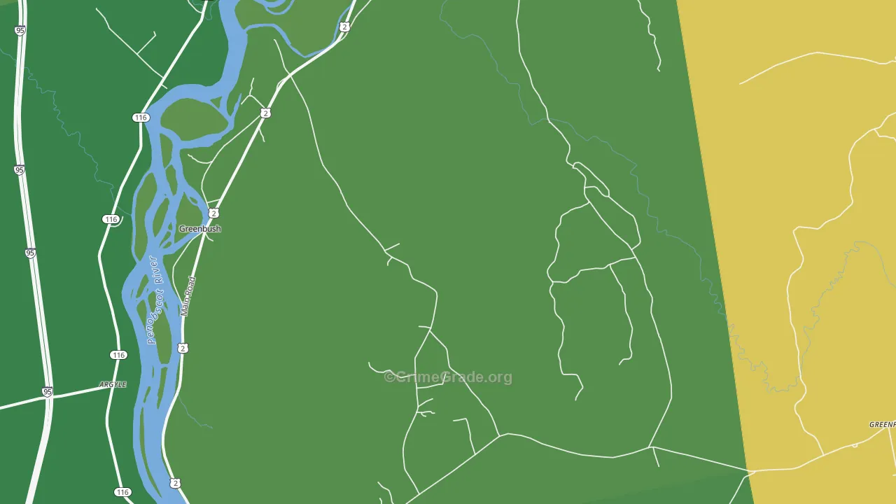 Cardville, ME Map of Arson Rates