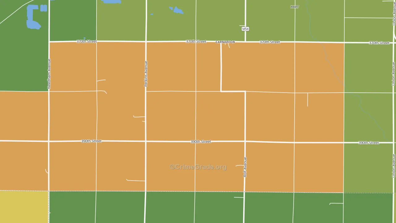 Carnarvon, IA Map of Arson Rates