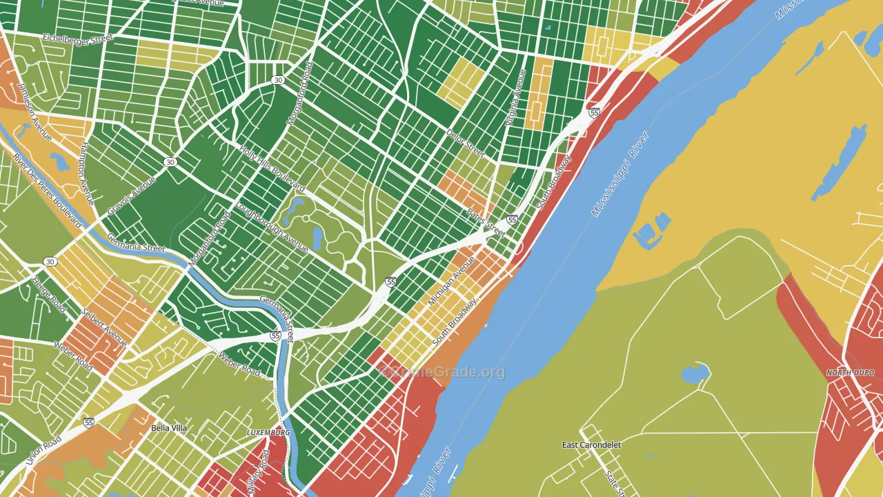 Carondelet, St. Louis, MO Map of Arson Rates