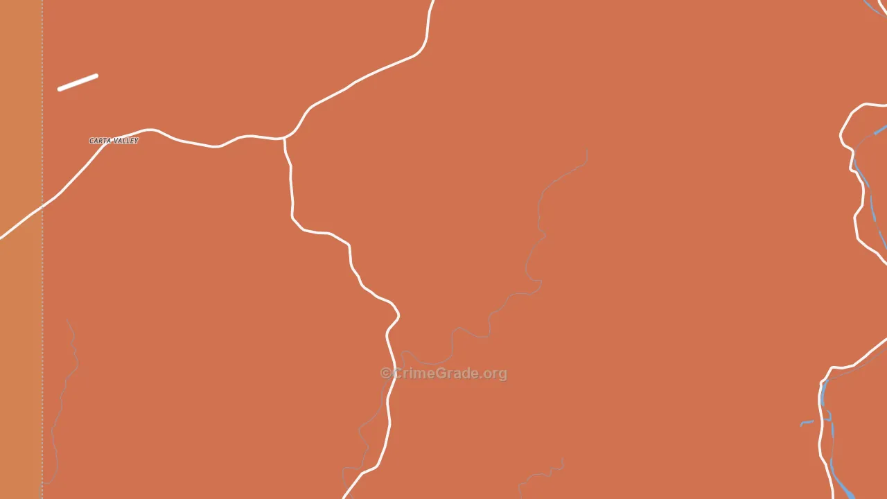 Carta Valley, TX Map of Arson Rates