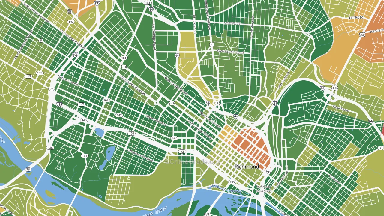 Carver-Richmond, Richmond, VA Map of Arson Rates