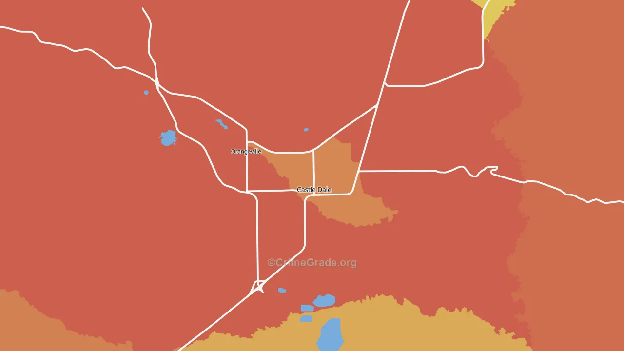 Castle Dale, UT Map of Arson Rates