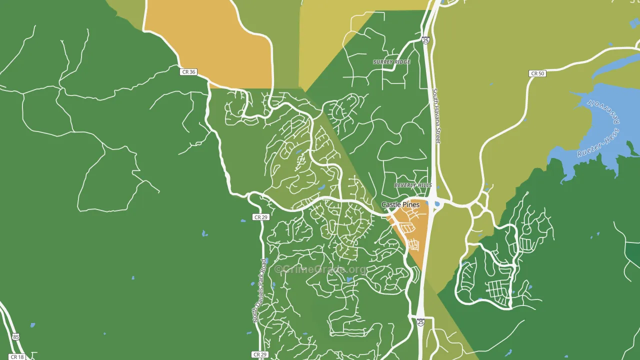 Castle Pines North, CO Map of Arson Rates
