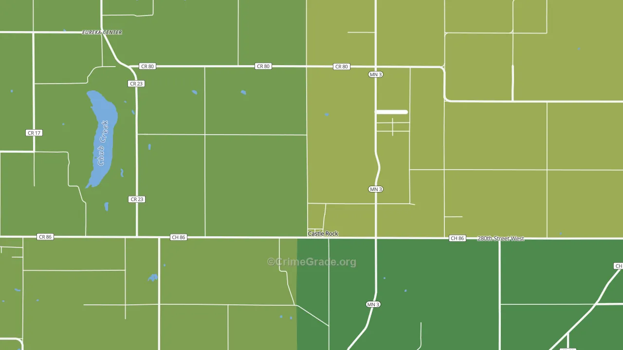 Castle Rock, MN Map of Arson Rates