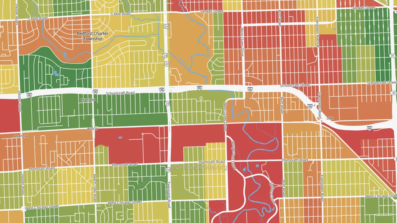 Castle Rouge, Detroit, MI Map of Arson Rates
