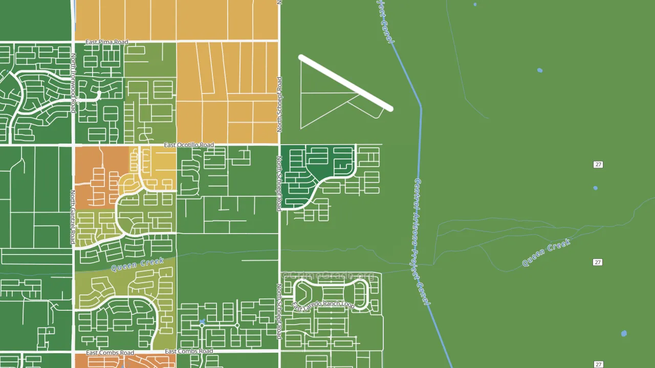 Castlegate, San Tan Valley, AZ Map of Arson Rates