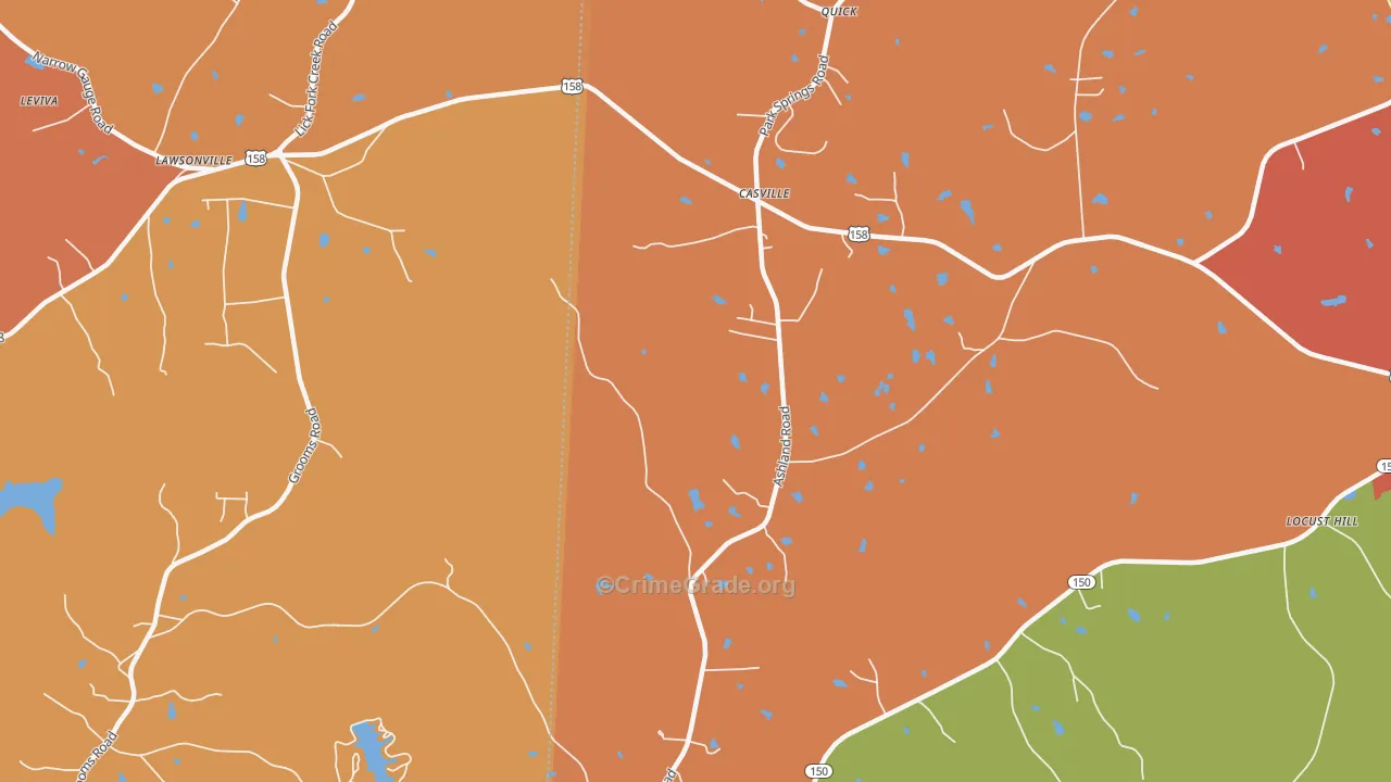 Casville, NC Map of Arson Rates