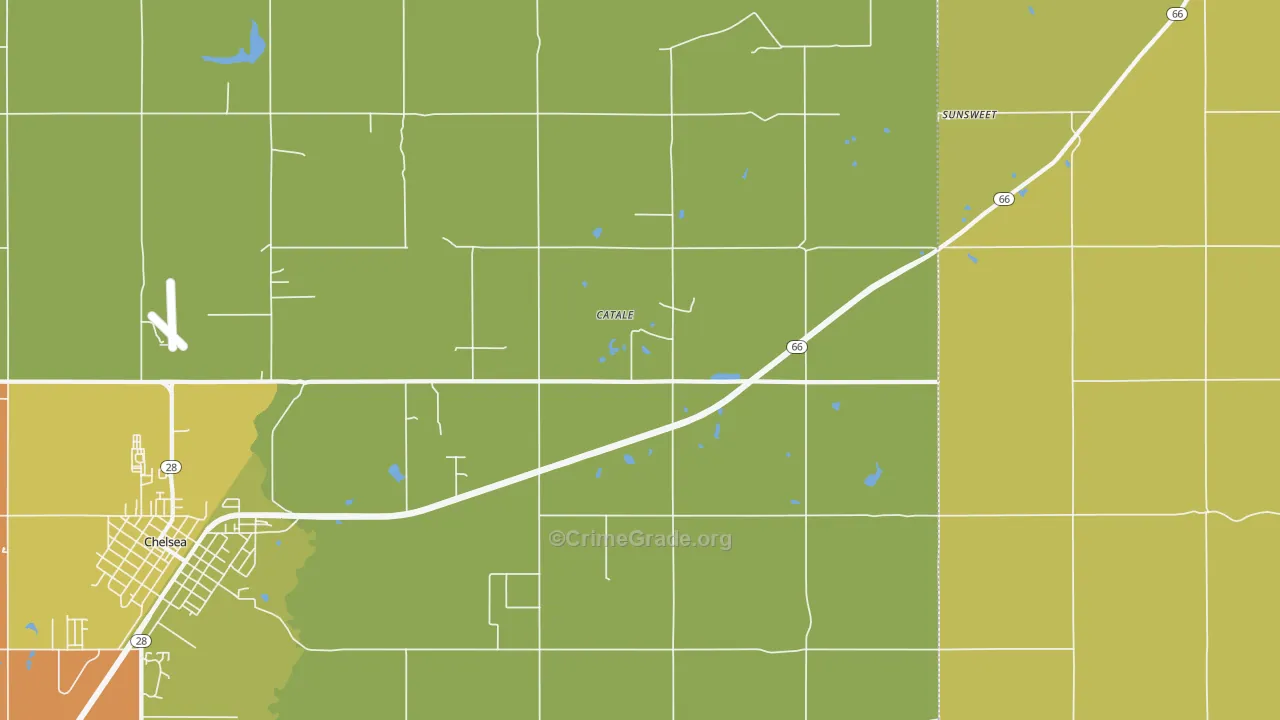 Catale, OK Map of Arson Rates