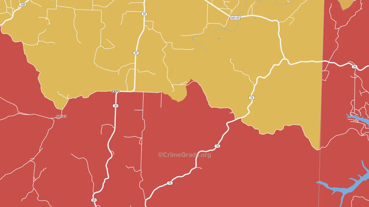 Cato, MO Map of Arson Rates