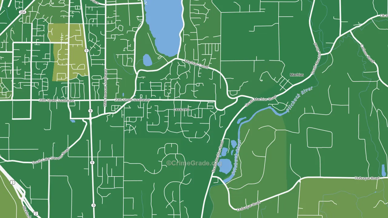 Cavalero, WA Map of Arson Rates