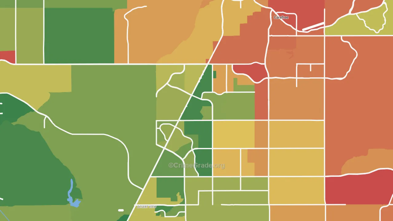Cave Creek, AZ Map of Arson Rates