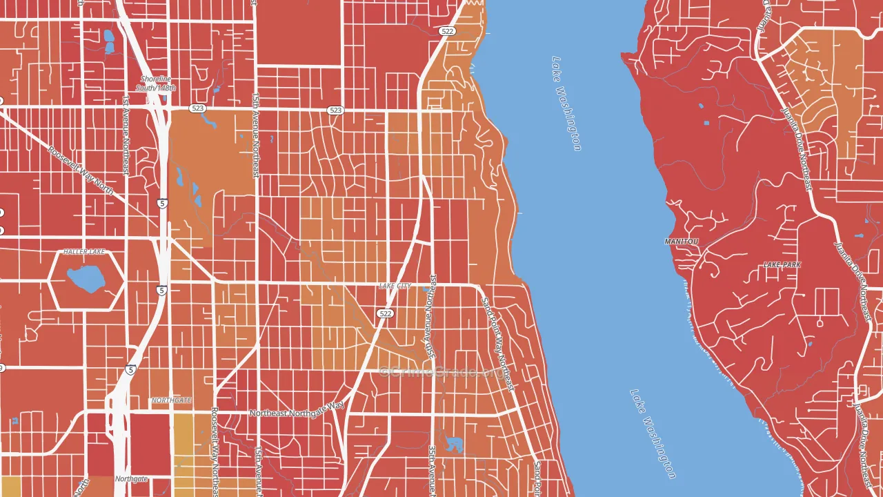 Cedar Park, Seattle, WA Map of Arson Rates