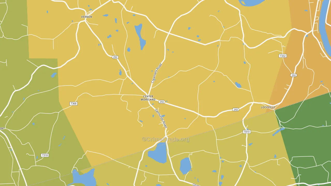 Center Moreland, PA Map of Arson Rates