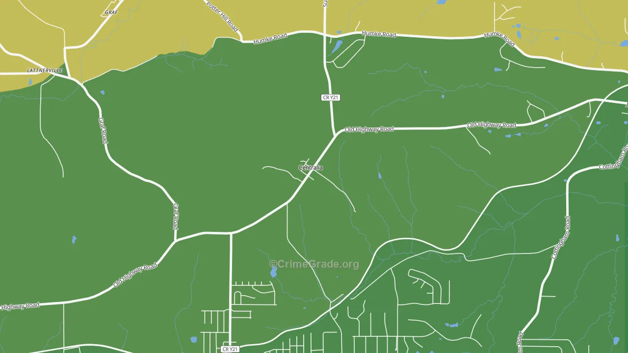 Centralia, IA Map of Arson Rates