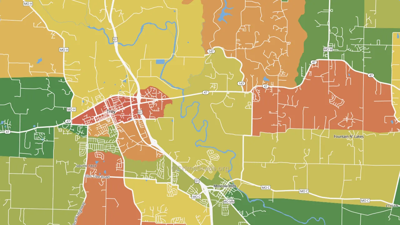 Chain of Rocks, MO Map of Arson Rates