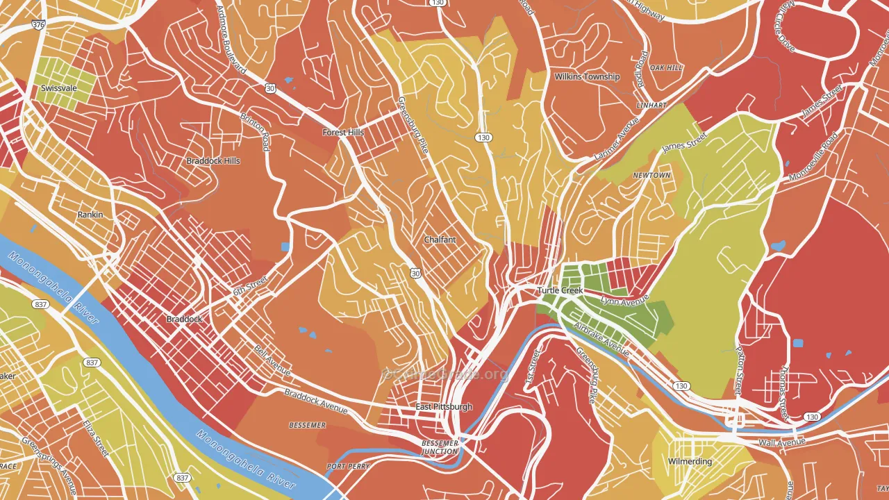 Chalfant, PA Map of Arson Rates