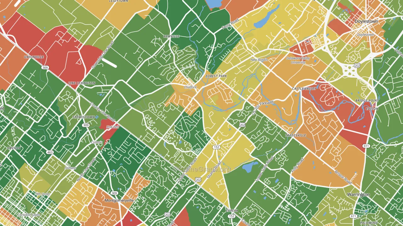 Chalfont, PA Map of Arson Rates
