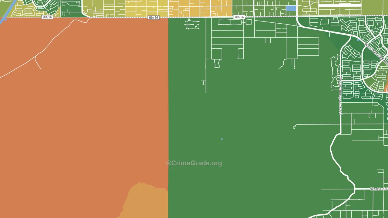 Chandler Heights, AZ Map of Arson Rates
