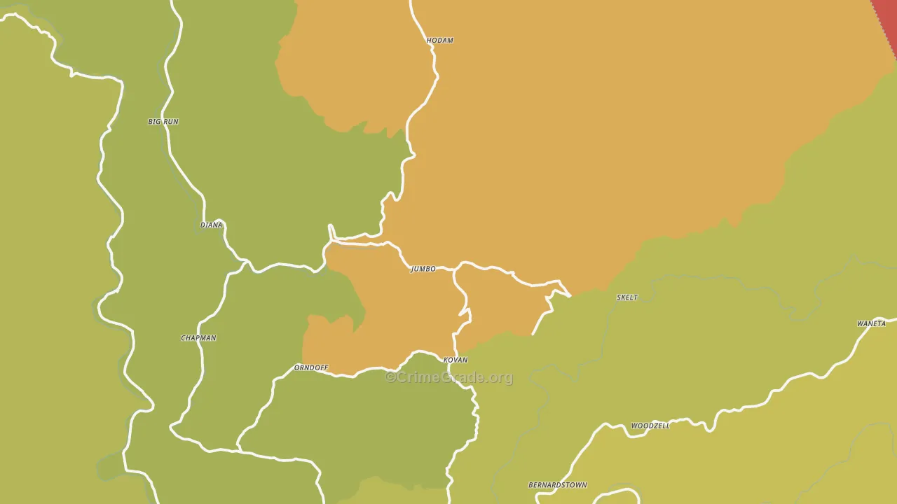 Chapman, WV Map of Arson Rates