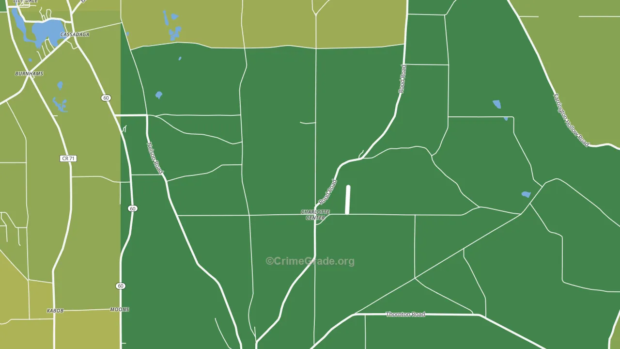 Charlotte Center, NY Map of Arson Rates