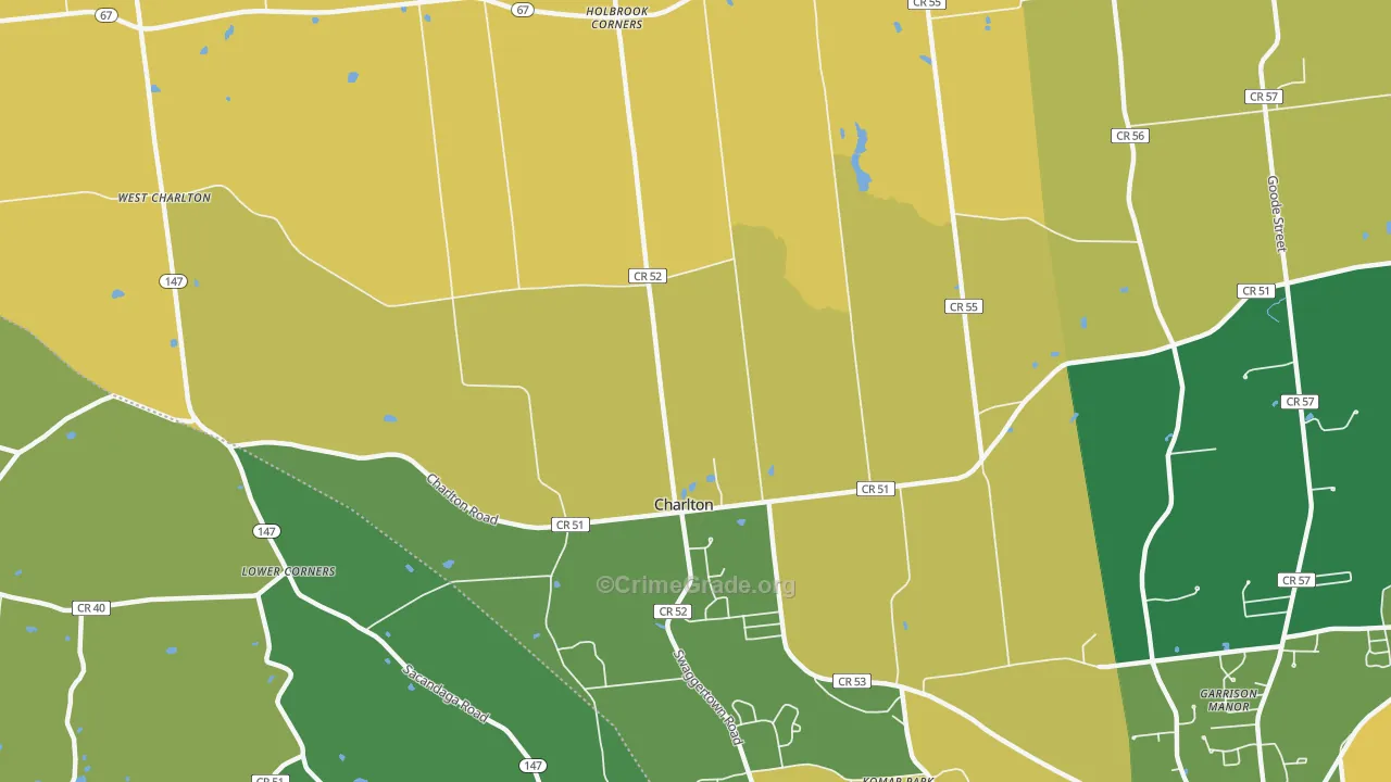 Charlton, NY Map of Arson Rates