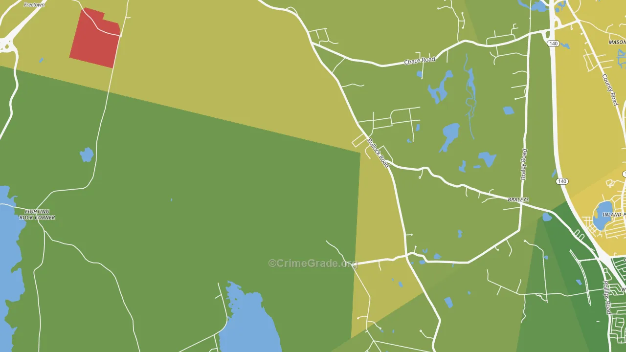 Chartley, MA Map of Arson Rates