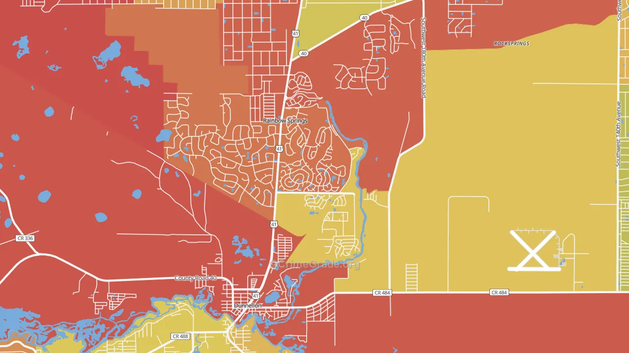 Chatmar, FL Map of Arson Rates