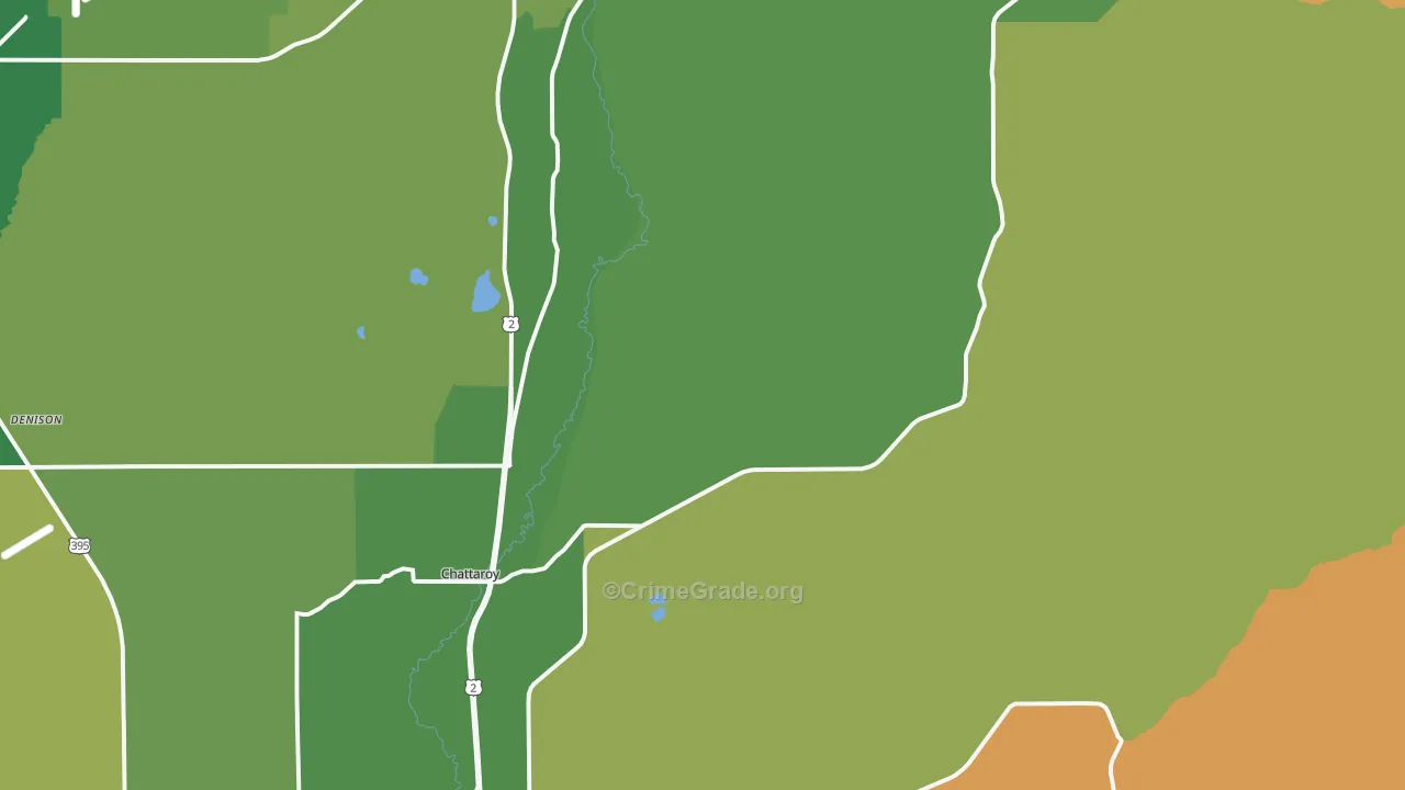 Chattaroy, WA Map of Arson Rates