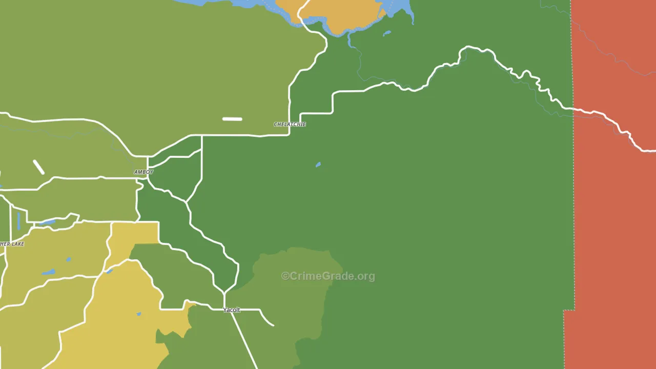 Chelatchie, WA Map of Arson Rates