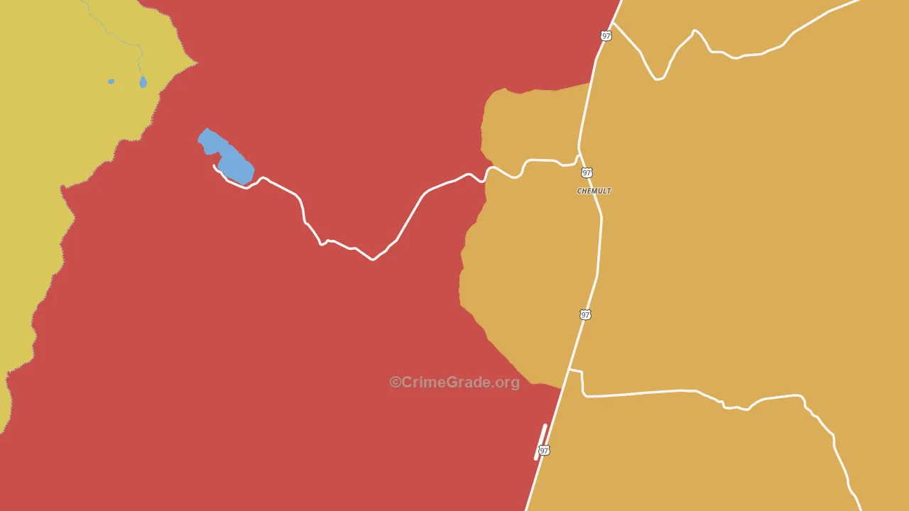 Chemult, OR Map of Arson Rates