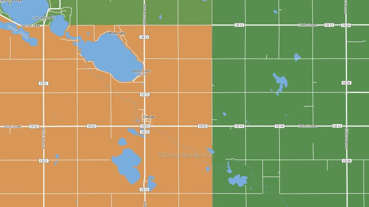 Chester, SD Map of Arson Rates