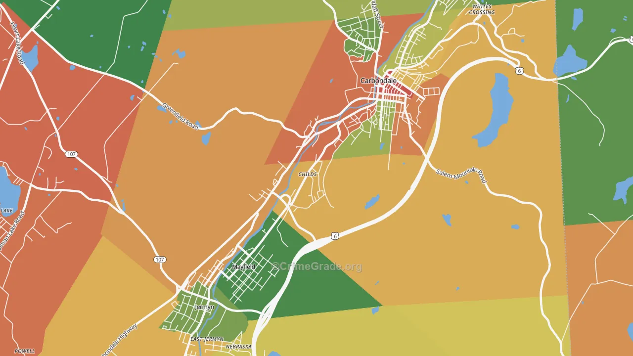 Childs, PA Map of Arson Rates