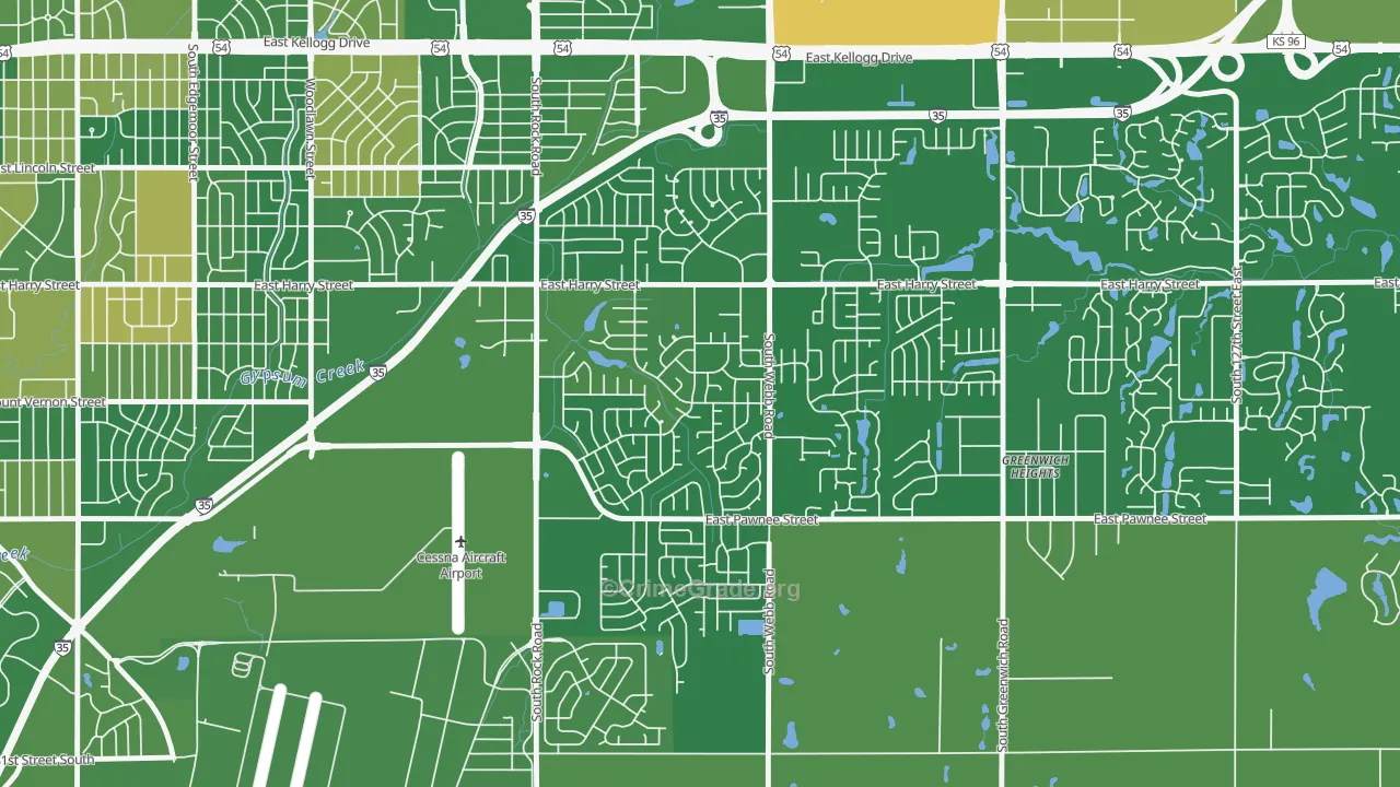 Chisholm Creek, Wichita, KS Map of Arson Rates