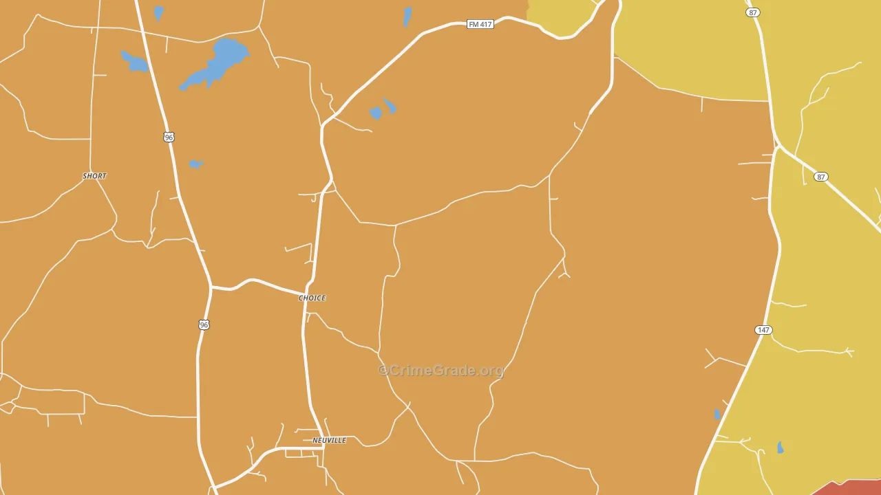 Choice, TX Map of Arson Rates
