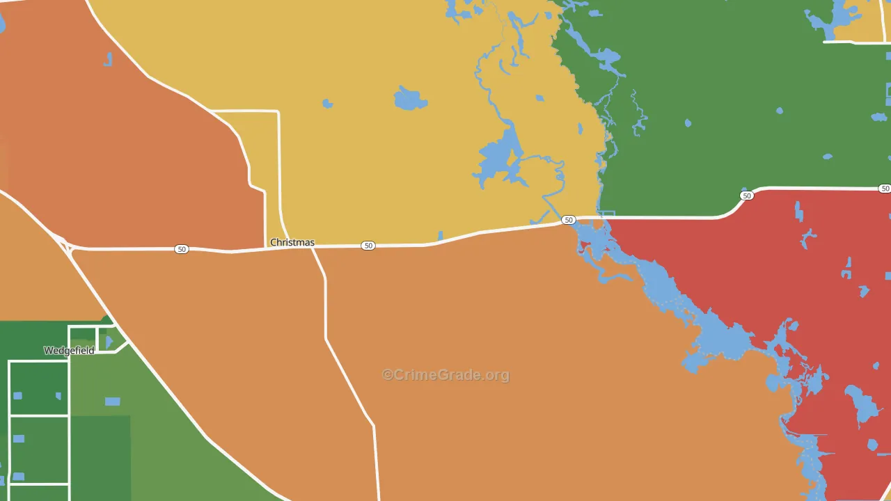 Christmas, FL Map of Arson Rates