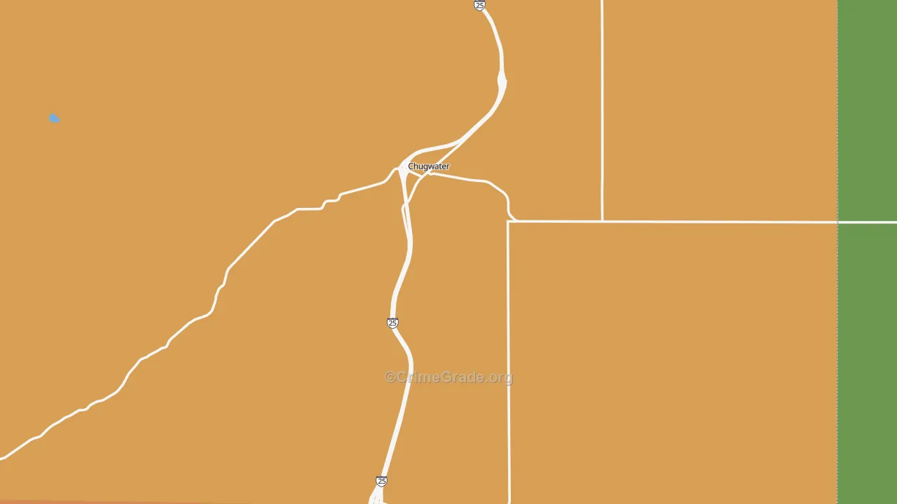 Chugwater, WY Map of Arson Rates