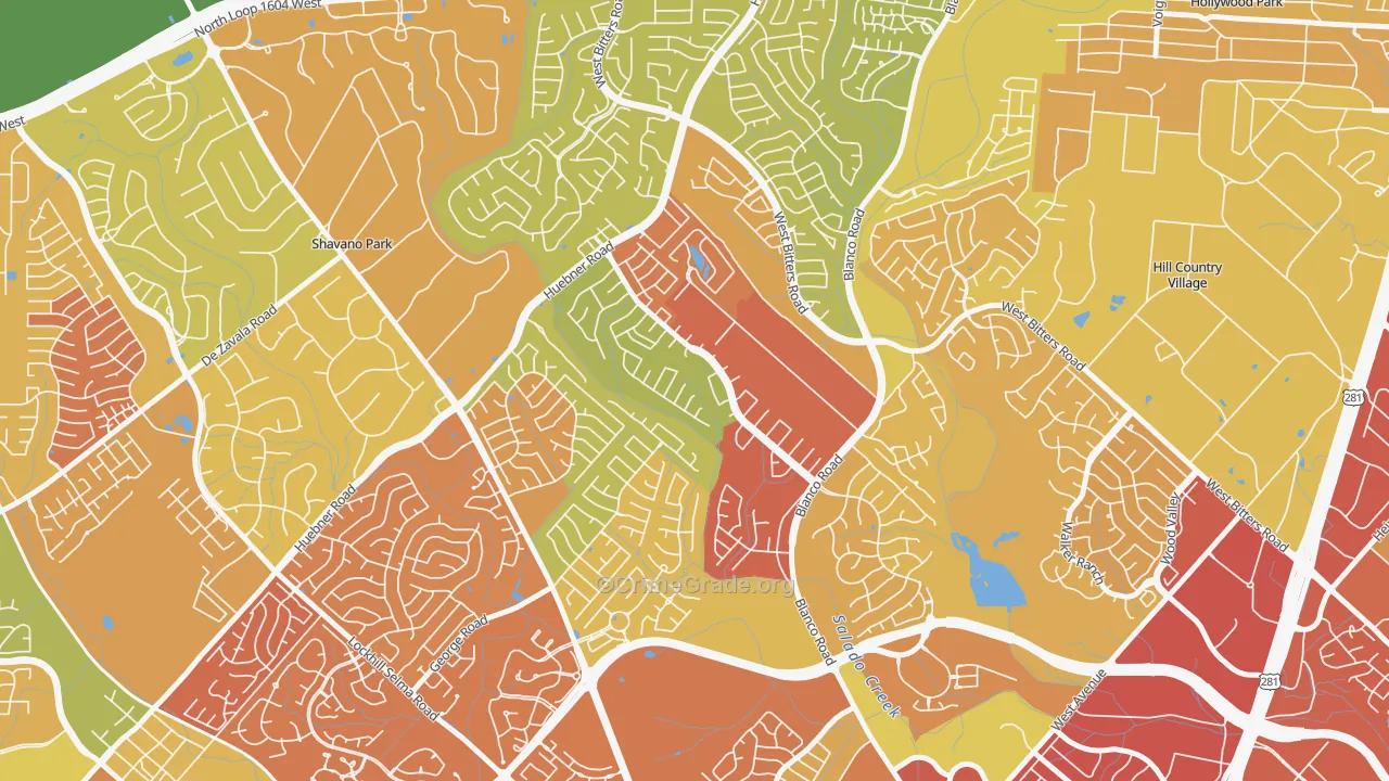Churchill Estates, San Antonio, TX Map of Arson Rates