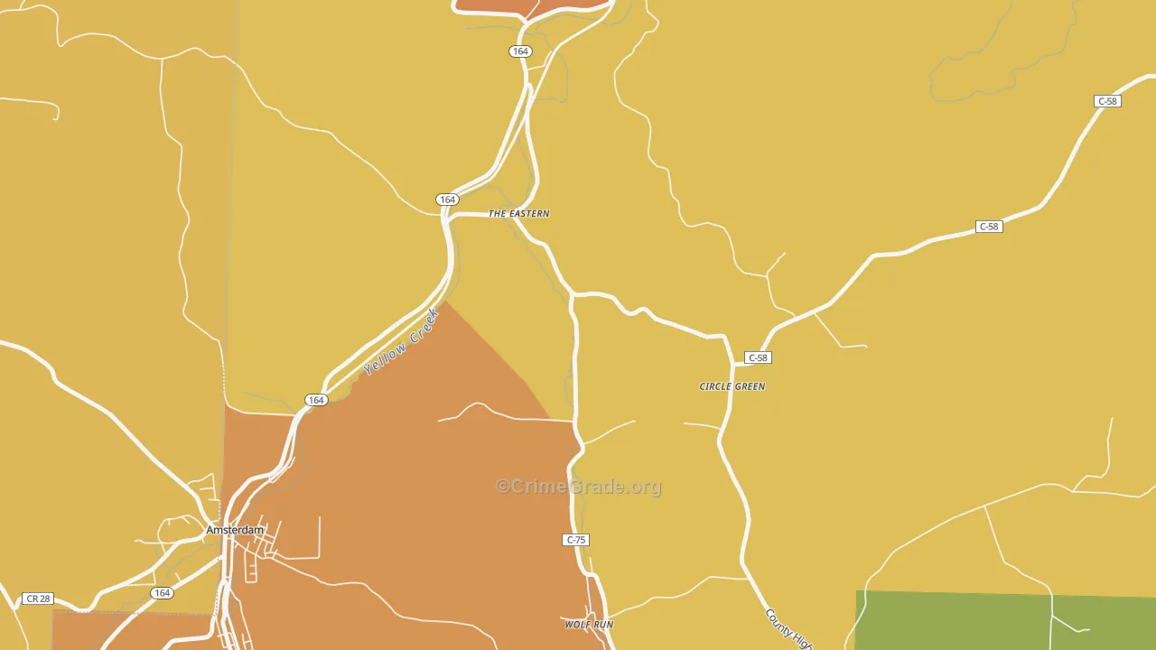 Circle Green, OH Map of Arson Rates