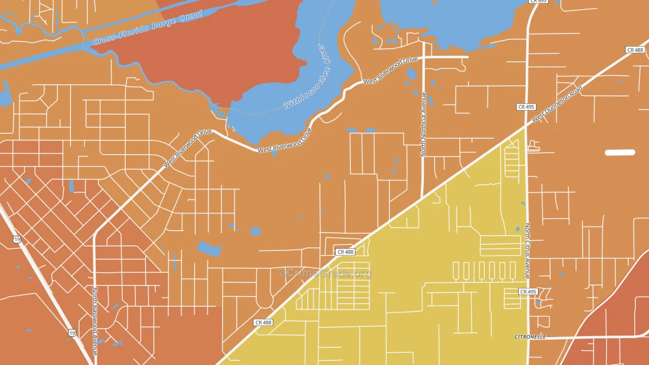 Citronelle, FL Map of Arson Rates