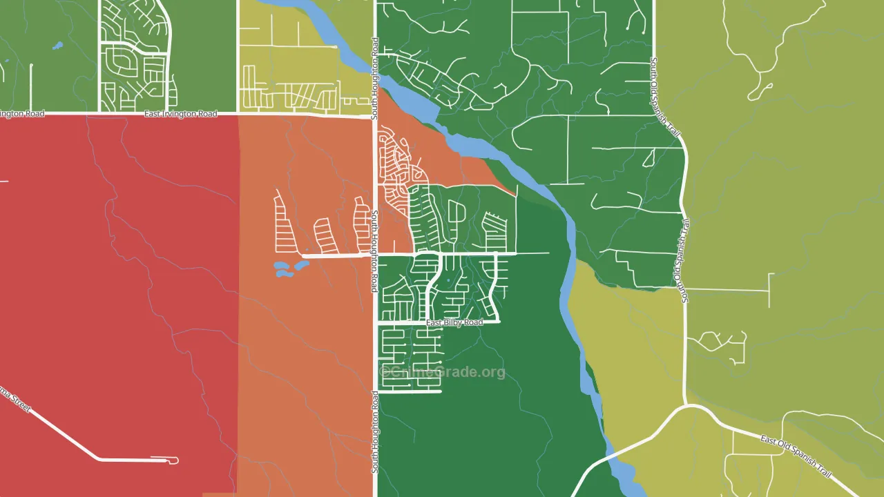 Civano, Tucson, AZ Map of Arson Rates