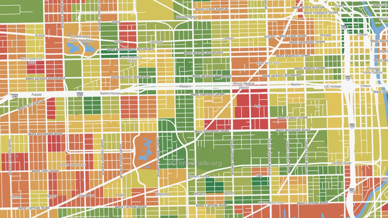 Claremont Cottages, Chicago, IL Map of Arson Rates