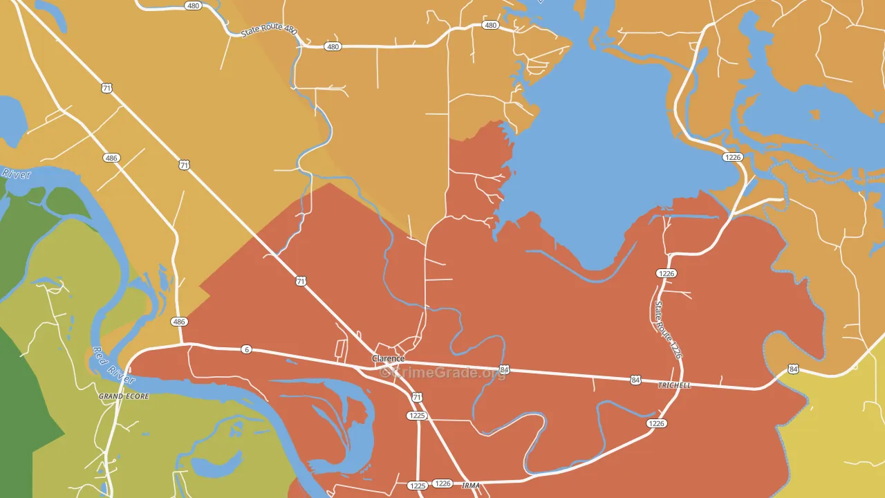 Clarence, LA Map of Arson Rates
