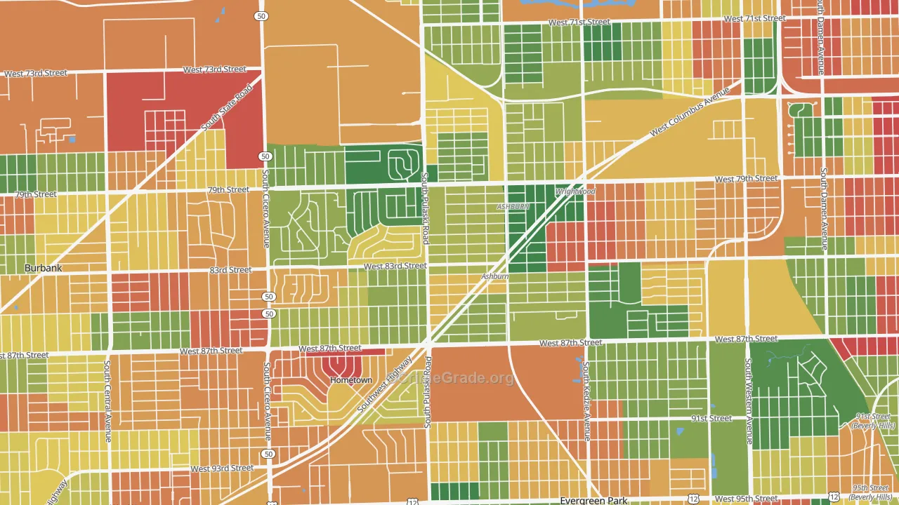 Clarkdale, Chicago, IL Map of Arson Rates