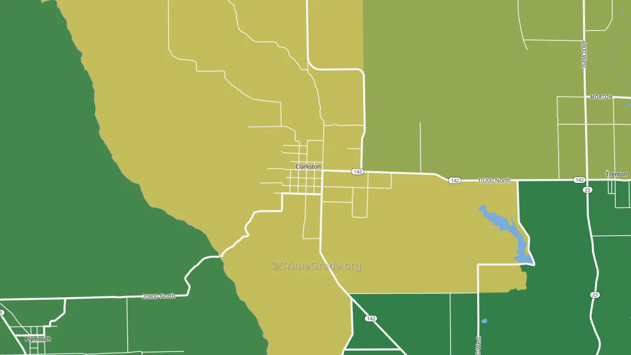 Clarkston, UT Map of Arson Rates