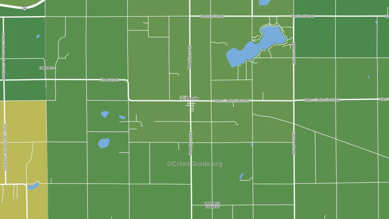 Clarksville, MI Map of Arson Rates