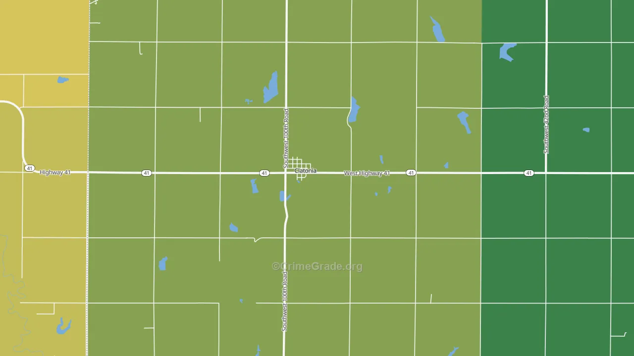 Clatonia, NE Map of Arson Rates