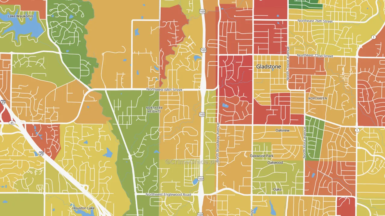 Clayton, Kansas City, MO Map of Arson Rates